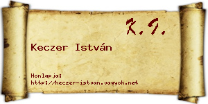 Keczer István névjegykártya