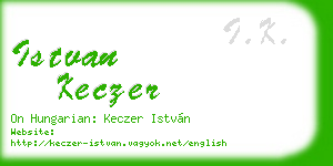 istvan keczer business card