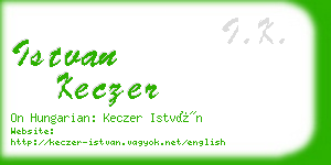 istvan keczer business card